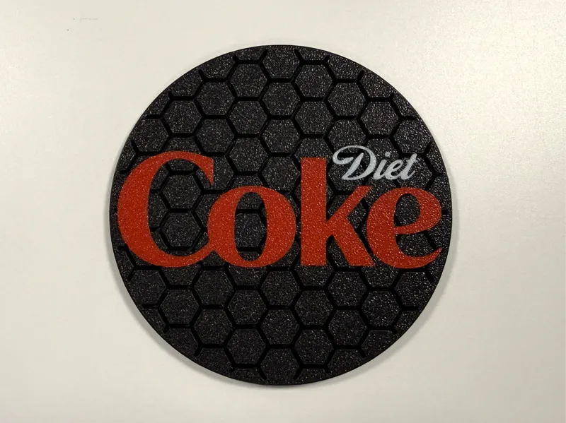 Diet Coke Hex Coaster