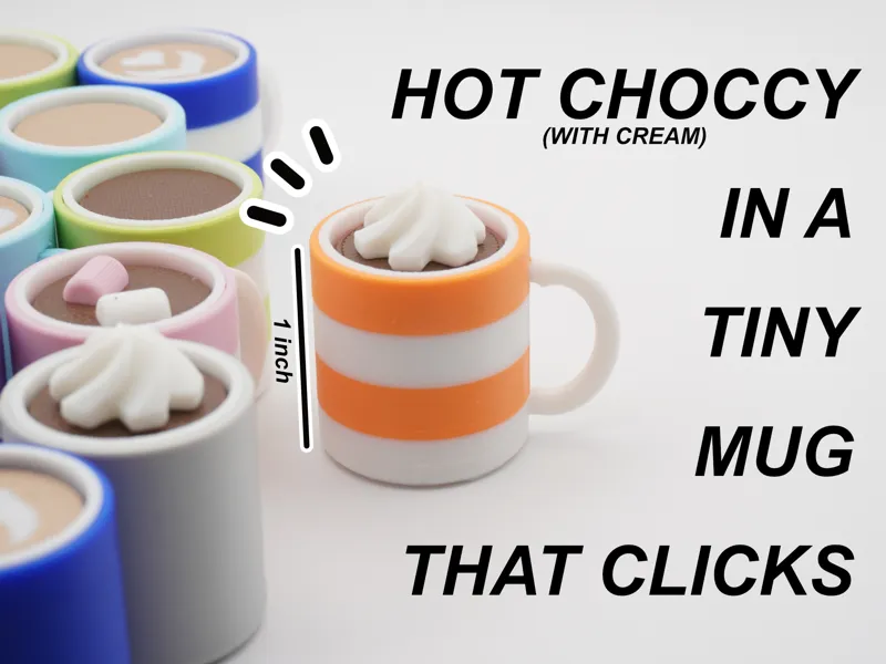 Hot Chocolate Cream Swirl Fidget Clicker