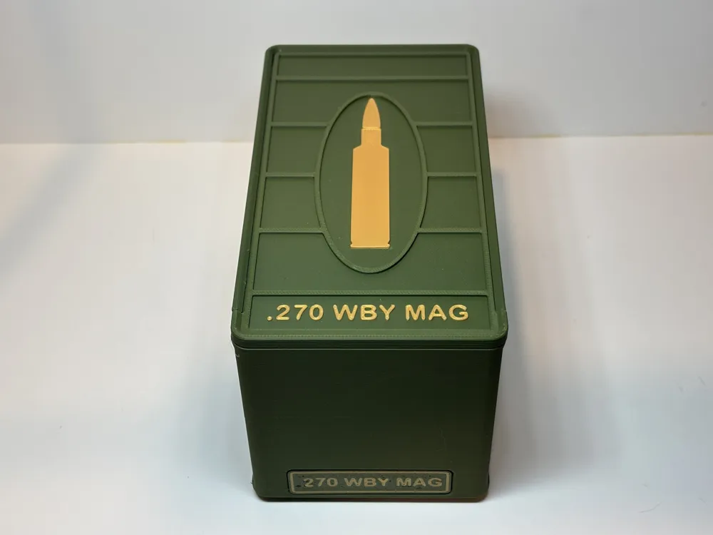 Ammo Storage Box .270 Weatherby Magnum 50 Rounds - Free 3D Print Model ...