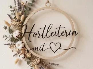 Hortleiterin mit Herz - Ring zum aufhängen