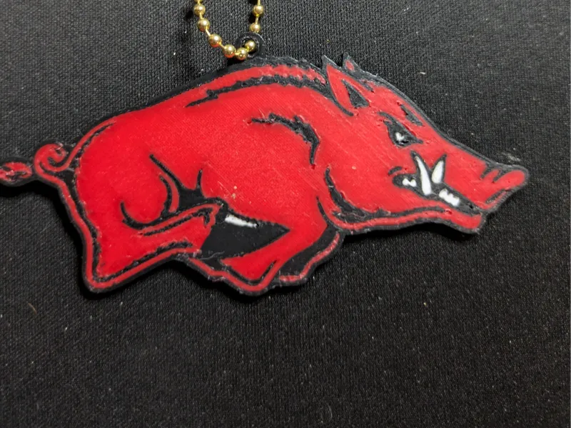 Razorbacks Keychain