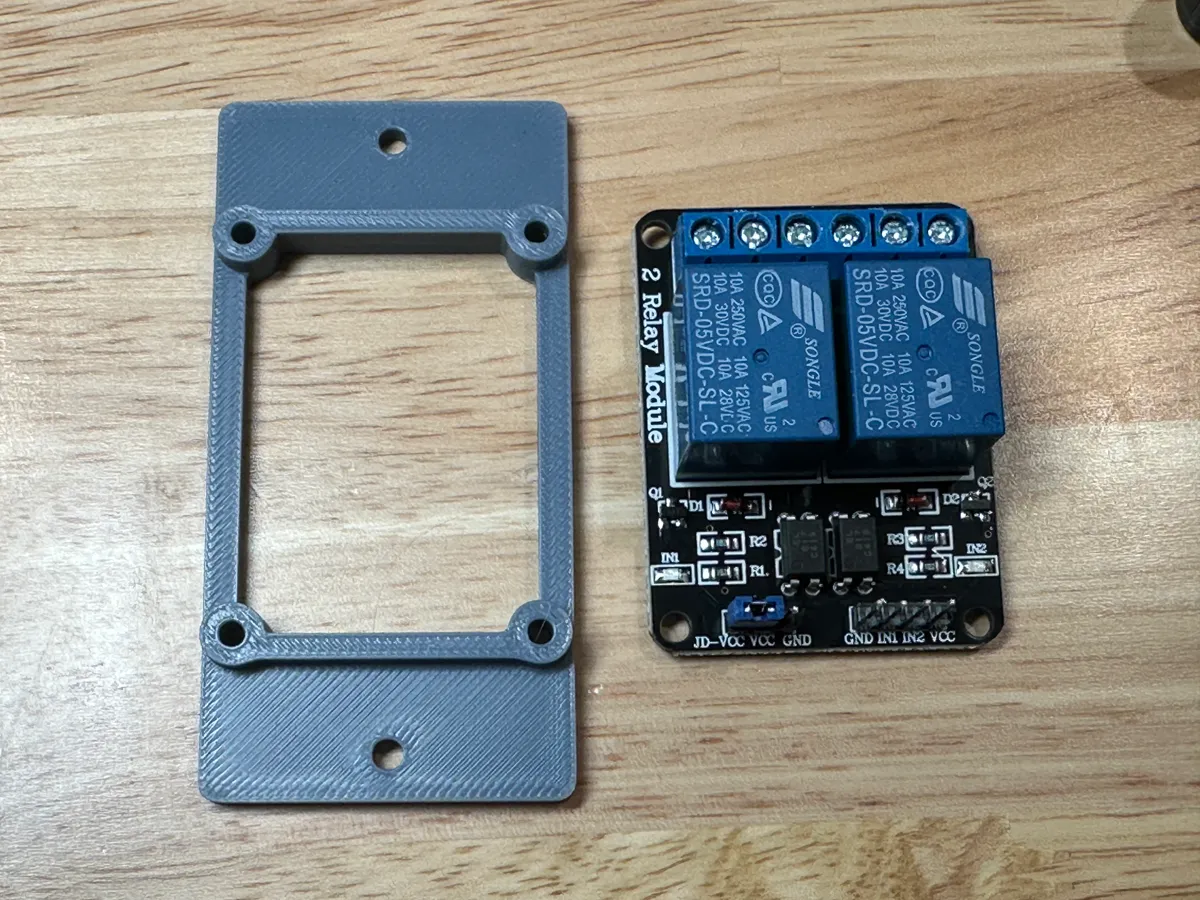 2 channel relay PCB mounting plate adapter - Free 3D Print Model ...