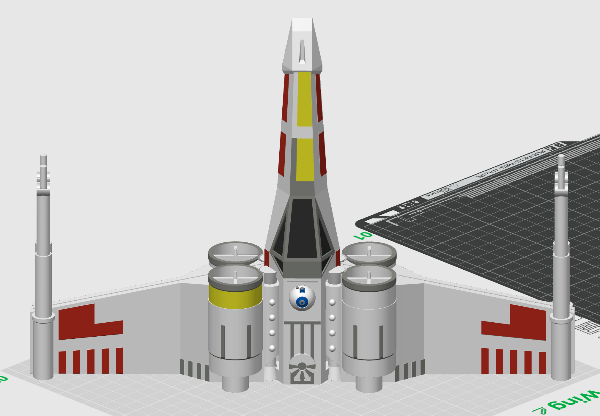 Miniatura 2 do modelo 3D X-Wing: Articulated