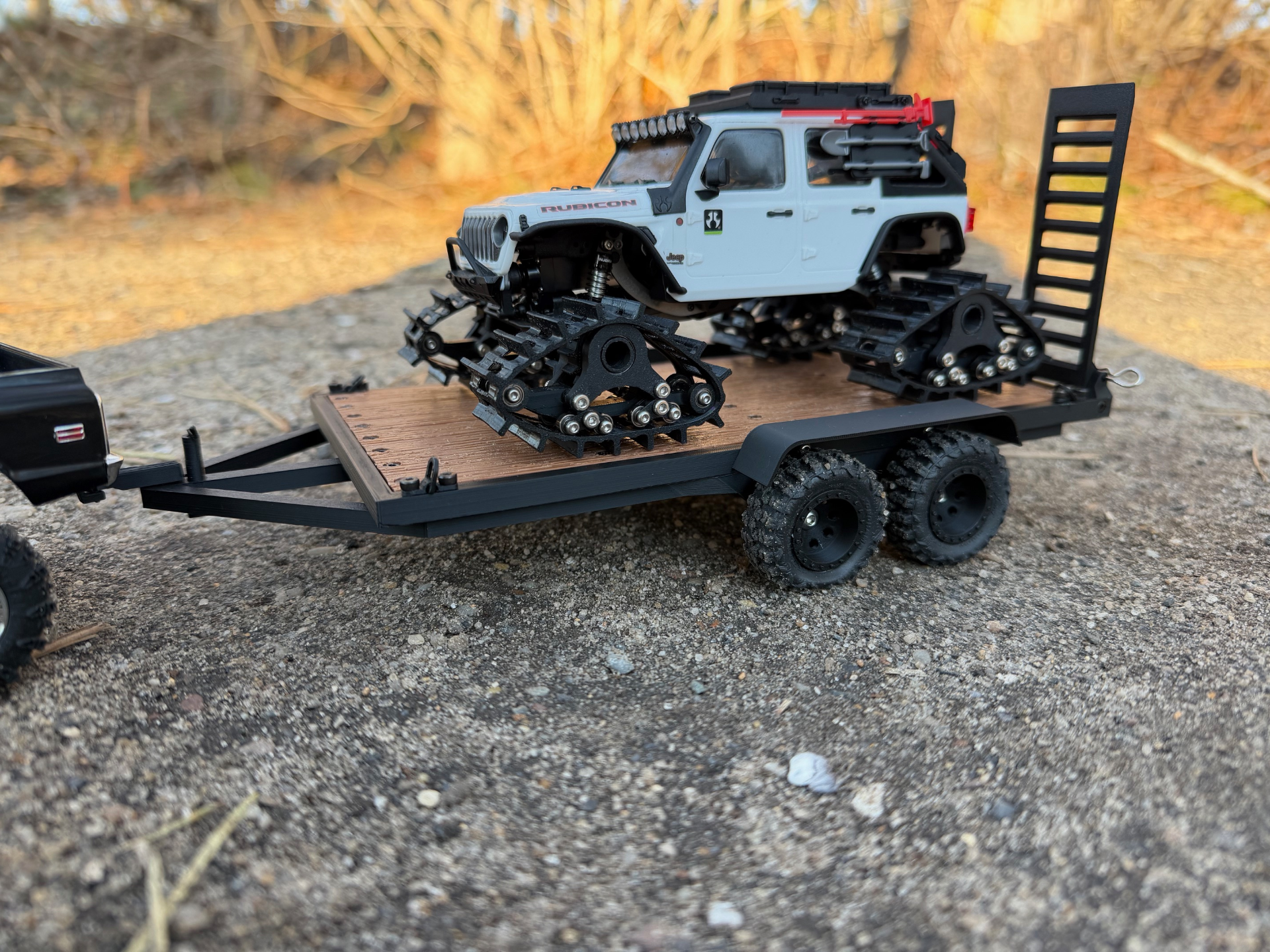 1/30 Scale Flatbed Trailer for SCX30 Redcat 1/32