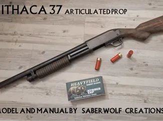 Ithaca 37 Toy Replica Prop Shotgun articulated 