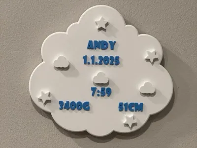 Birth Sign - Personalized Baby Cloud