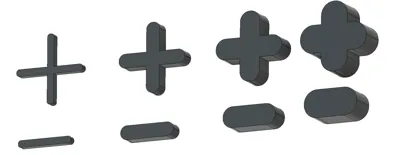 Tile Spacers Set (1/16, 1/8, 3/16, and 1/4 inch)
