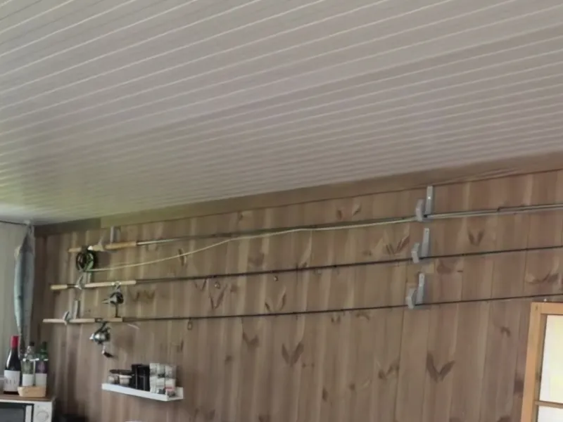 Fishing rod wall mount