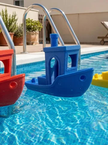 Modelo para impresión 3D: big floating benchy — vista de referencia 2