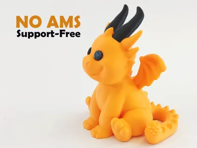 Cute Baby Dragon Toy - Support-Free & No AMS