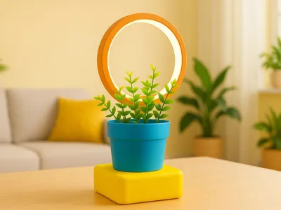 GlowPot- Plant pot with an integrated light ring