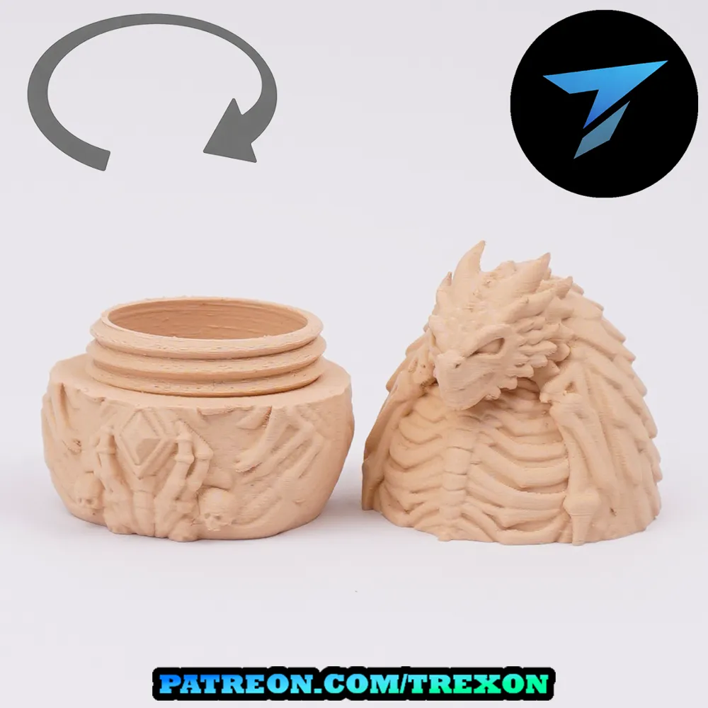 Skeleton Dragon Egg with Twist Lock - Free 3D Print Model - MakerWorld