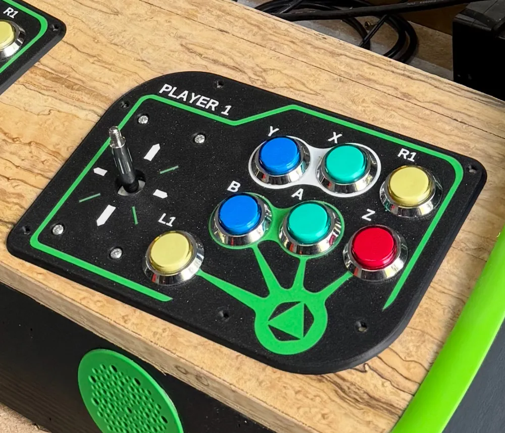 Arcade DIY Control Button Panels - 2 Player - Free 3D Print Model ...