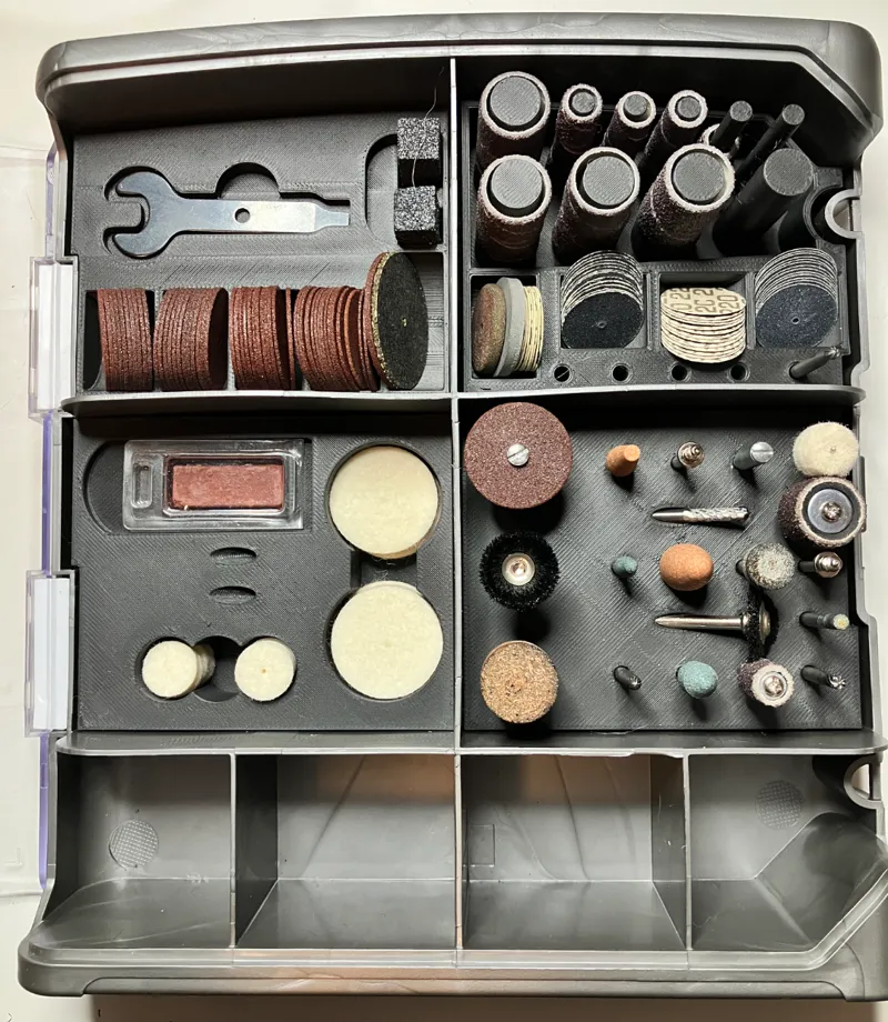 Dremel 110 piece kit inserts