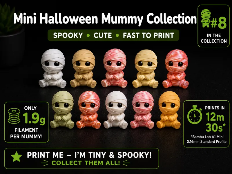 Tiny Halloween Mummy – Wrapped & Ready in Minutes!