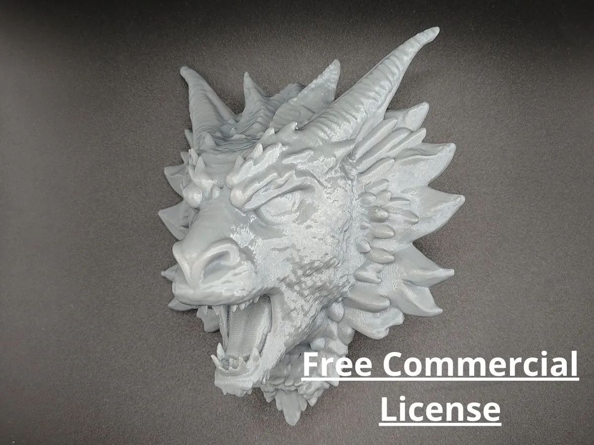 Trophée mural tête de dragon