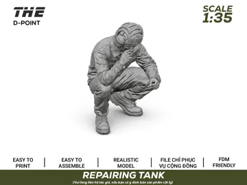 Soporte: Tank Crew at Repairing Tracks | 1:35 Scale — vista de referencia 4