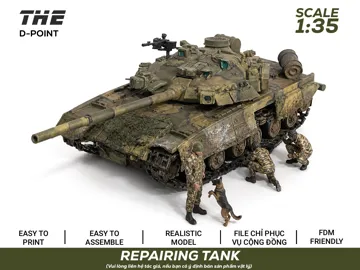 Soporte: Tank Crew at Repairing Tracks | 1:35 Scale — vista de referencia 2