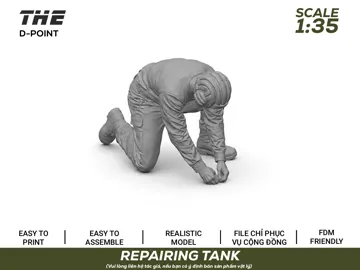 Soporte: Tank Crew at Repairing Tracks | 1:35 Scale — vista de referencia 3