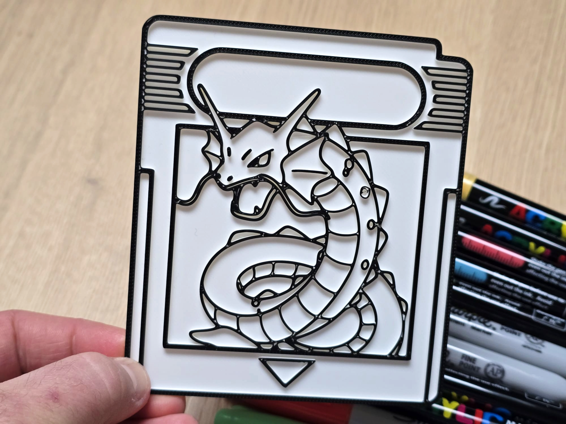 Gyarados Pokemon Gameboy Cartridge Coloring DIY