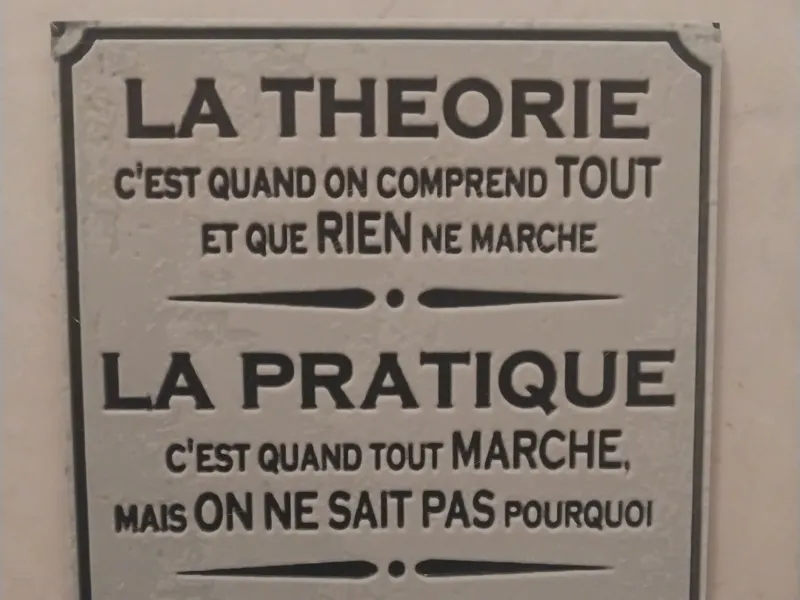 Plaque Theorie Pratique