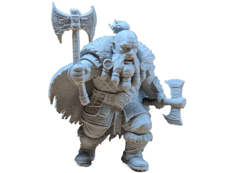 DnD Dwarf Male Fighter w/ Dual Battle-Axes