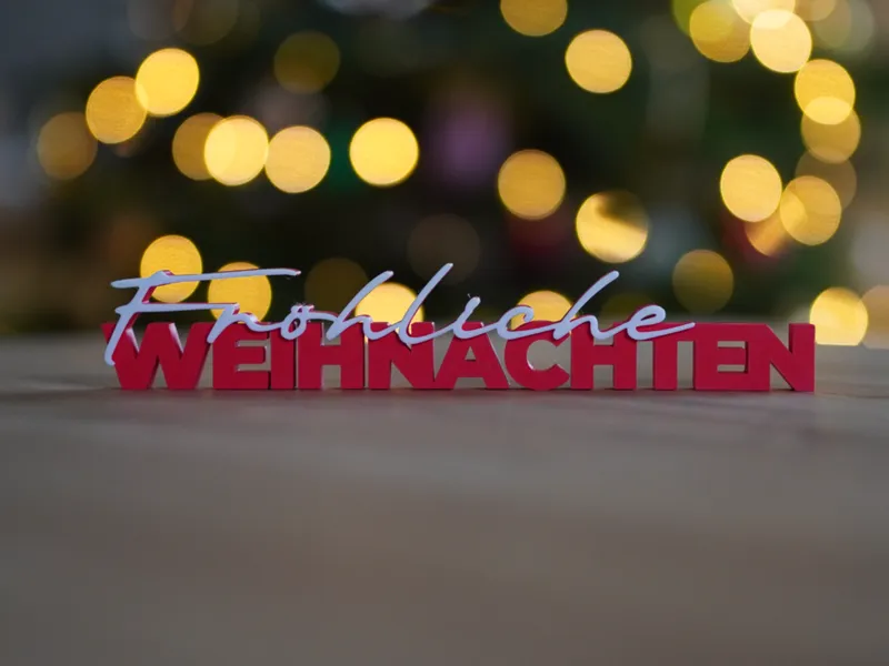 Fröhliche Weihnachten Schriftzug