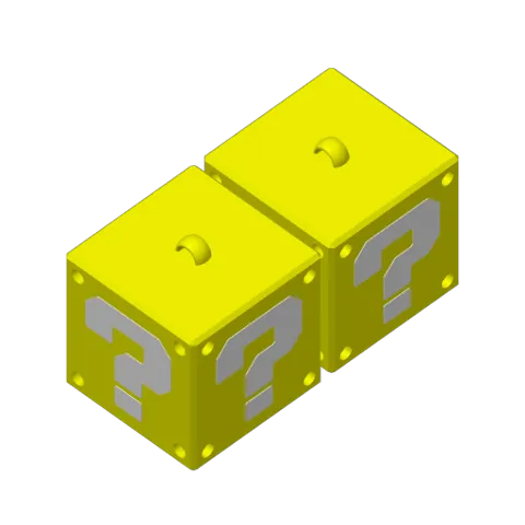 Super Mario Question Mark Cube Earrings view 4