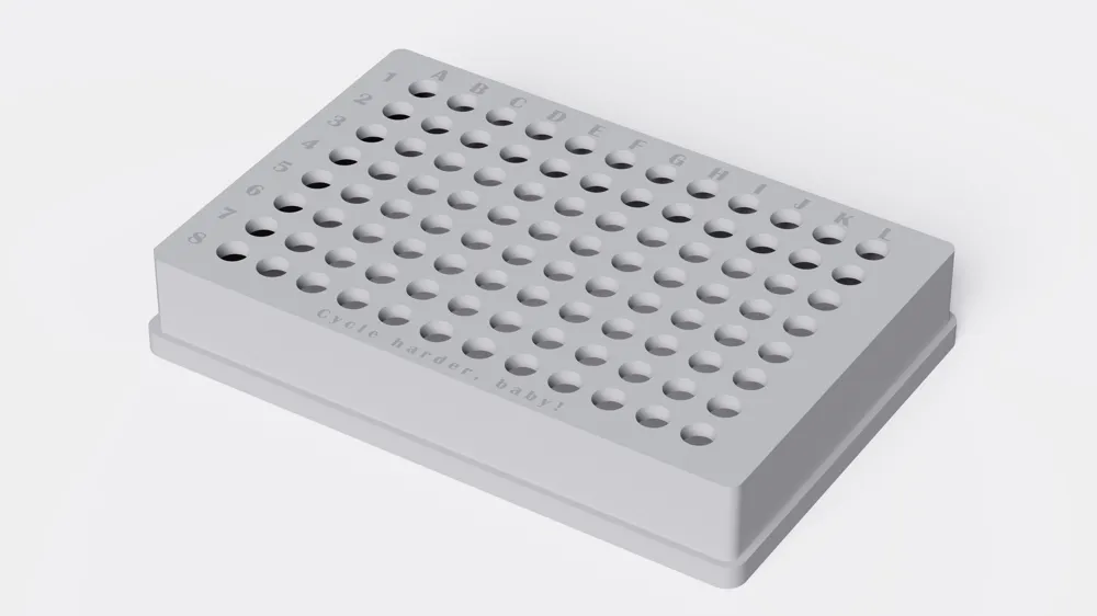 Standard PCR Well Rack 8*12 wells by liyouviva MakerWorld: Download ...