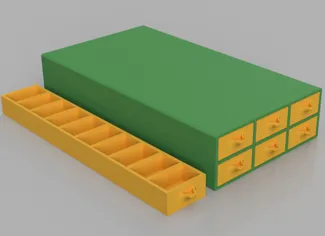 Gouache paint box with trays