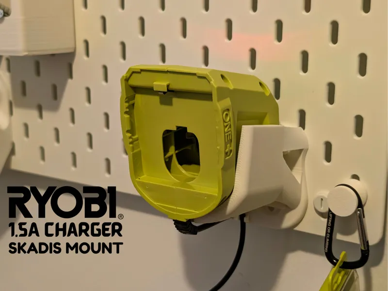 Ryobi 1.5A Charger IKEA SKÅDIS Mount