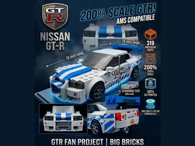 200% Scale Nissan GTR Fast & Furious Big bricks