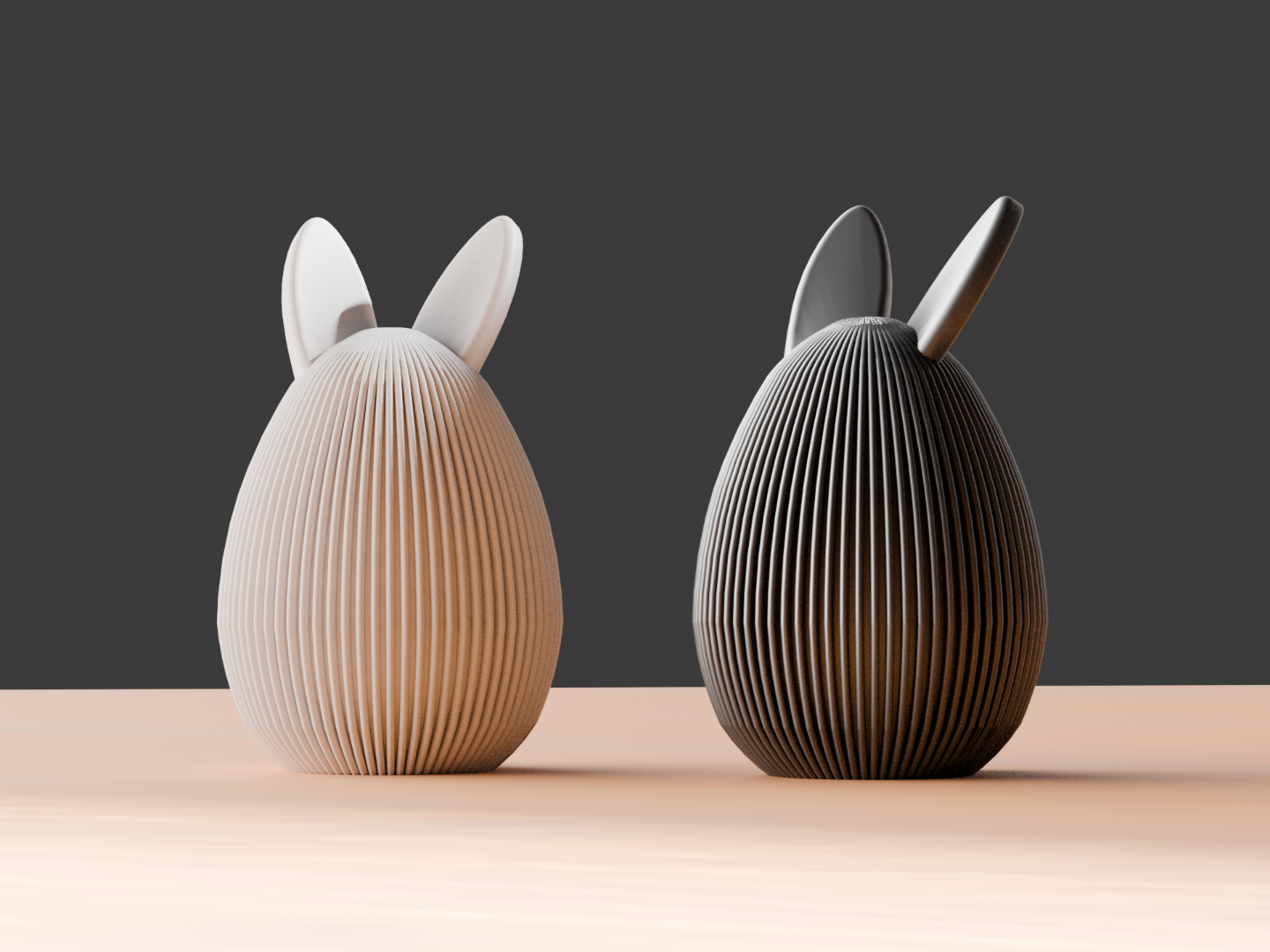 minimalistic easter bunny egg