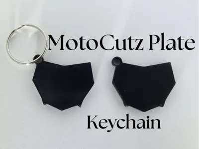 Mini MotoCutz Plate Keychain 