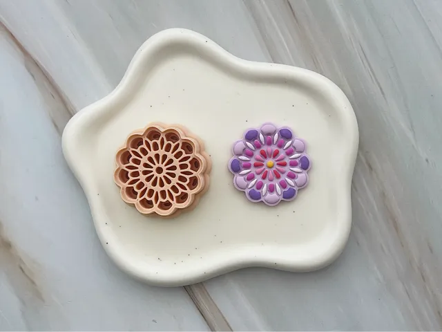 Mandala Polymer Clay Earrings Cutter