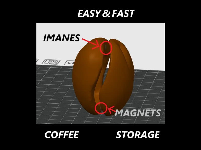 Contenedor de Café con forma de Grano