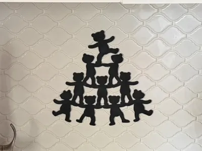 Teddy bear wall art