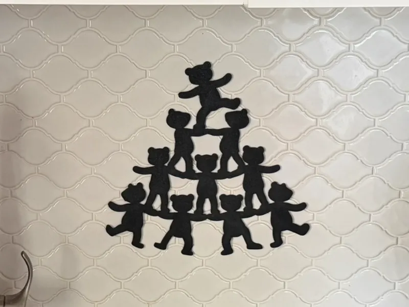 Teddy bear wall art