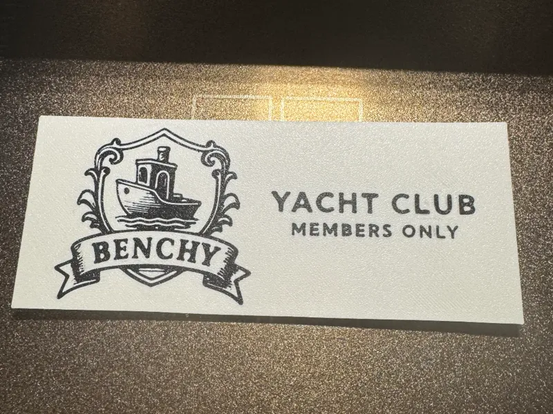 Bency yacht club members only sign and coaster
