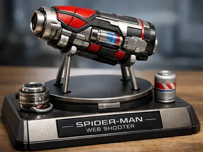 Futuristic Spiderman Web Shooter Display