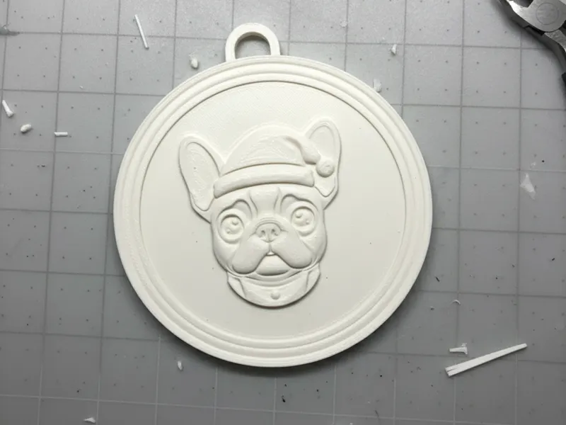 Santa dog Keychain