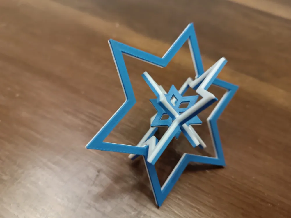 3 AXIS GYROSCOPIC STAR - Free 3D Print Model - MakerWorld