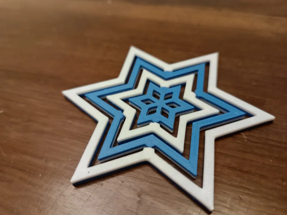 3 AXIS GYROSCOPIC STAR - Free 3D Print Model - MakerWorld