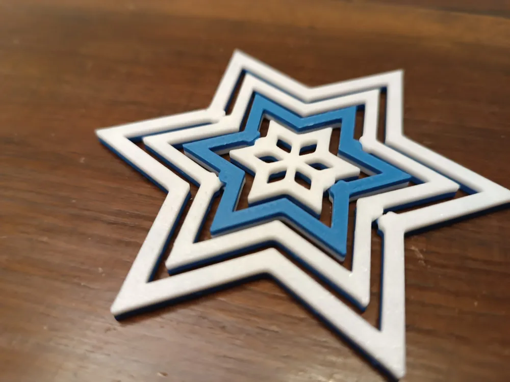 3 AXIS GYROSCOPIC STAR - Free 3D Print Model - MakerWorld