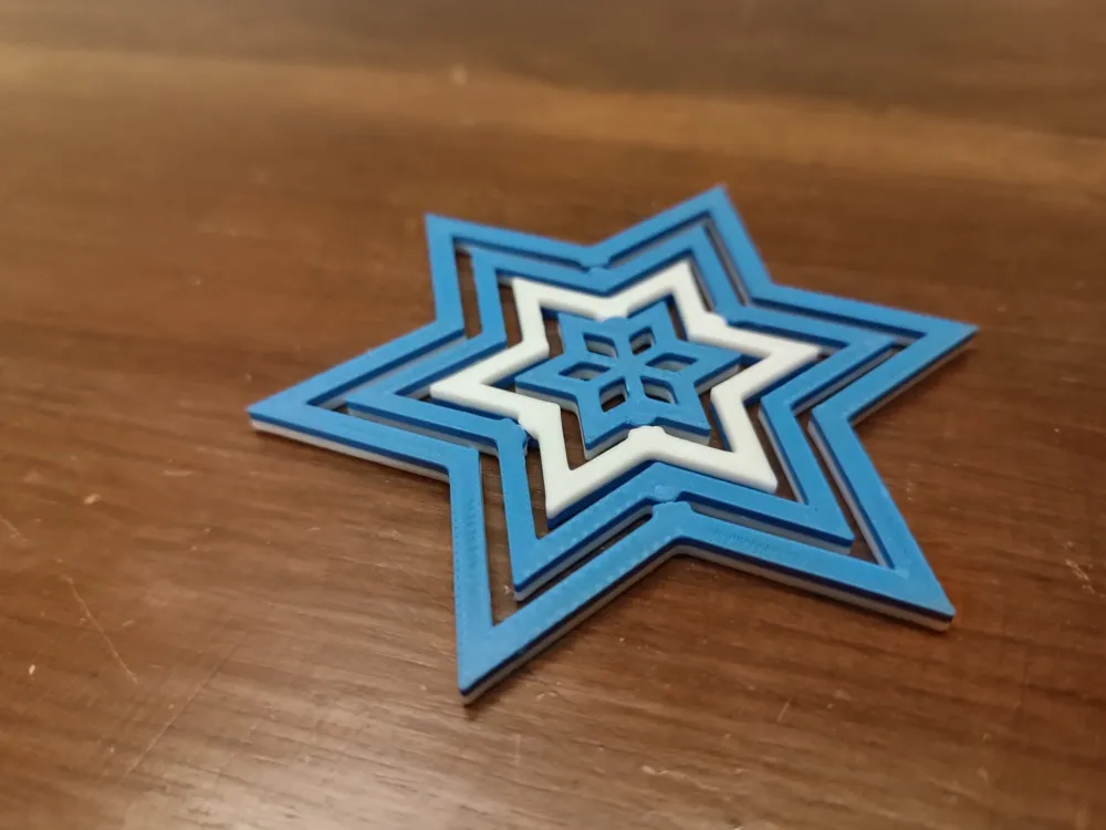 3 AXIS GYROSCOPIC STAR - Free 3D Print Model - MakerWorld