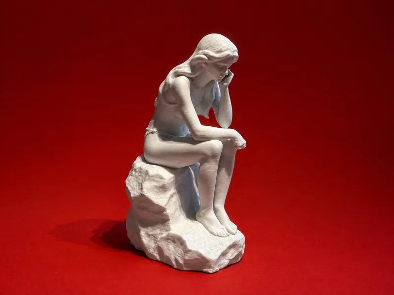 Contemplative Woman Sculpture