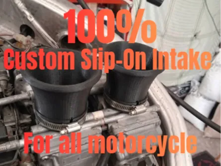 Modelo para impresión 3D: Parametric Slip-On Velocity Stack Motorcycle / ITB. Referencia del modelo original.