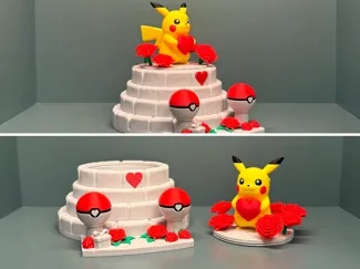 Valentine’s Pikachu Hidden Heart Stash Box Diorama