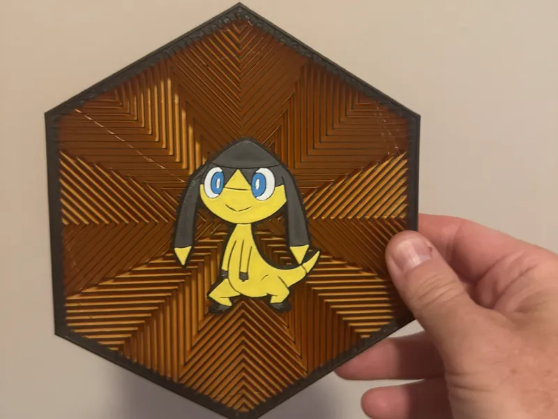 #694 Helioptile Hex Wall Art