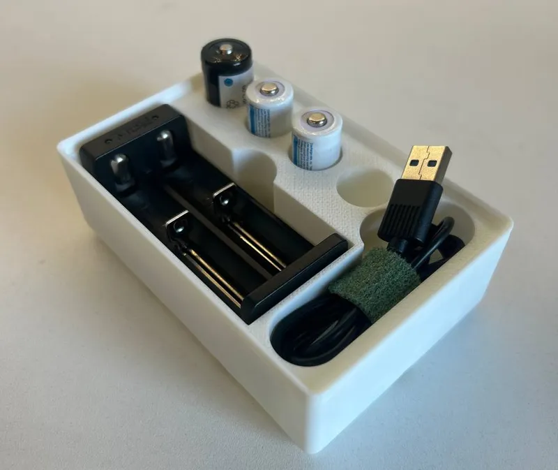 Gridfinity Battery Charger Bin for Modlite MC2